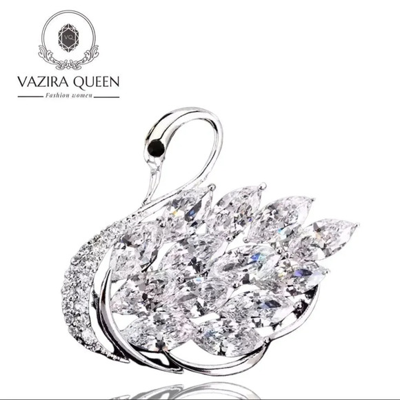Vazira Queen Jewelry - VQ Swan Brooch